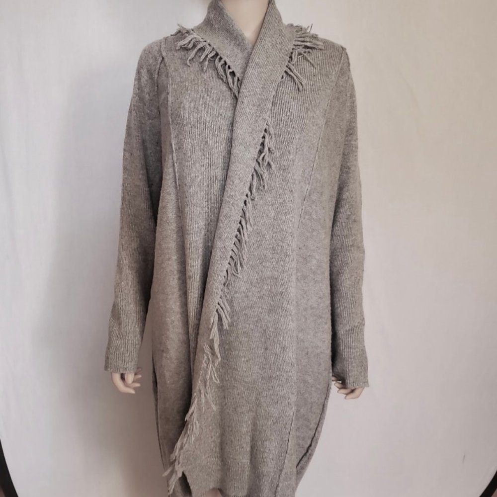 Jessica Simpson Maternity Wool Blend Open Front Long Cardigan
